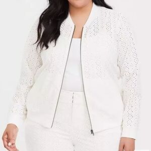 Torrid Eyelet Bomber Style Jacket